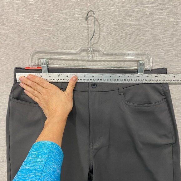 Callaway Golf Pants Mens 34 x 32 Gray Slim Fit Stretch Comfort Waistband - Picture 12 of 16